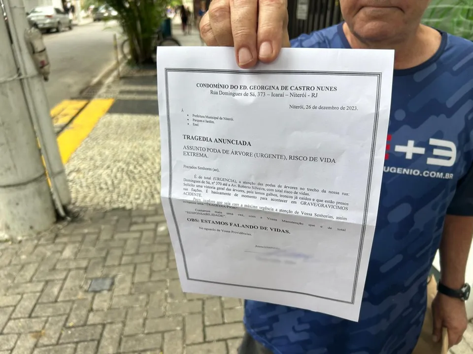 Um morador, que atuou como síndico por 22 anos, contou que o problema foi formalmente comunicado às autoridades