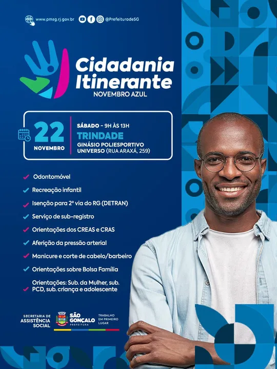 A ação fornece diversos serviços à população e vai acontecer no Ginásio Poliesportivo Universo