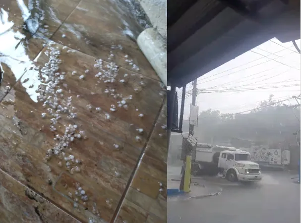 Granizo e Chuvas fortes atingiram São Gonçalo na tarde desta quarta-feira