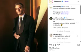 Brasileiros invadem comentários em postagem de Wagner Moura no perfil do Oscar