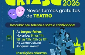 CRIA SG abre inscrição para novas turmas de teatro
