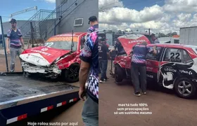 Caio Castro sofre acidente durante treino de automobilismo no Paraná