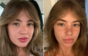 'Decisão impulsiva': Influencer tatua o rosto e divide opiniões na internet