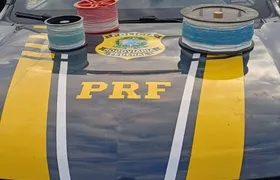 Em Itaboraí, PRF apreende três carretéis de linha cortante