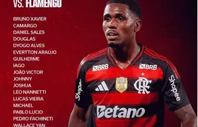 Flamengo relaciona Wallace Yan, Michael e mais quatro do time principal para jogo com o Mirassol