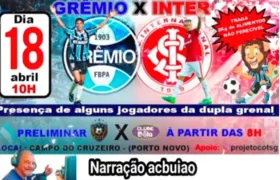 'Grenal Solidário' em São Gonçalo reúne astros do Futebol brasileiro no próximo sábado (18), veja o vídeo