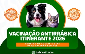 Itaboraí inicia 8ª semana da Campanha de Vacinação Antirrábica Itinerante 2025