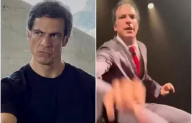 Mateus Solano derruba celular de fã durante peça teatral