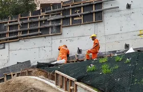 Obra de contenção de encosta no Lindo Parque entra na reta final