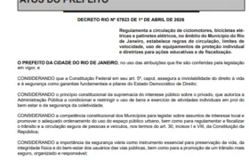 Prefeitura do Rio regulamenta circulação de ciclomotores, bicicletas e patinetes elétricos com novas regras de velocidade e segurança