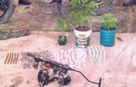 Quatro homens são presos com submetralhadora e drogas em Nova Iguaçu