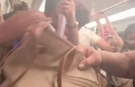 Rato invade vagão feminino e causa pânico entre passageiras no MetrôRio; Vídeo!
