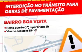 São Gonçalo realiza nova interdição para obras de pavimentação no Boa Vista