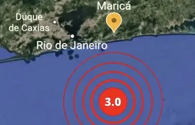 Tremor de magnitude 3.0 é registrado no litoral do Rio, a cerca de 60 km de Maricá