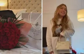 Virginia Fonseca é mimada pelo gonçalense Vini Jr. com buquê e bolsa da Prada