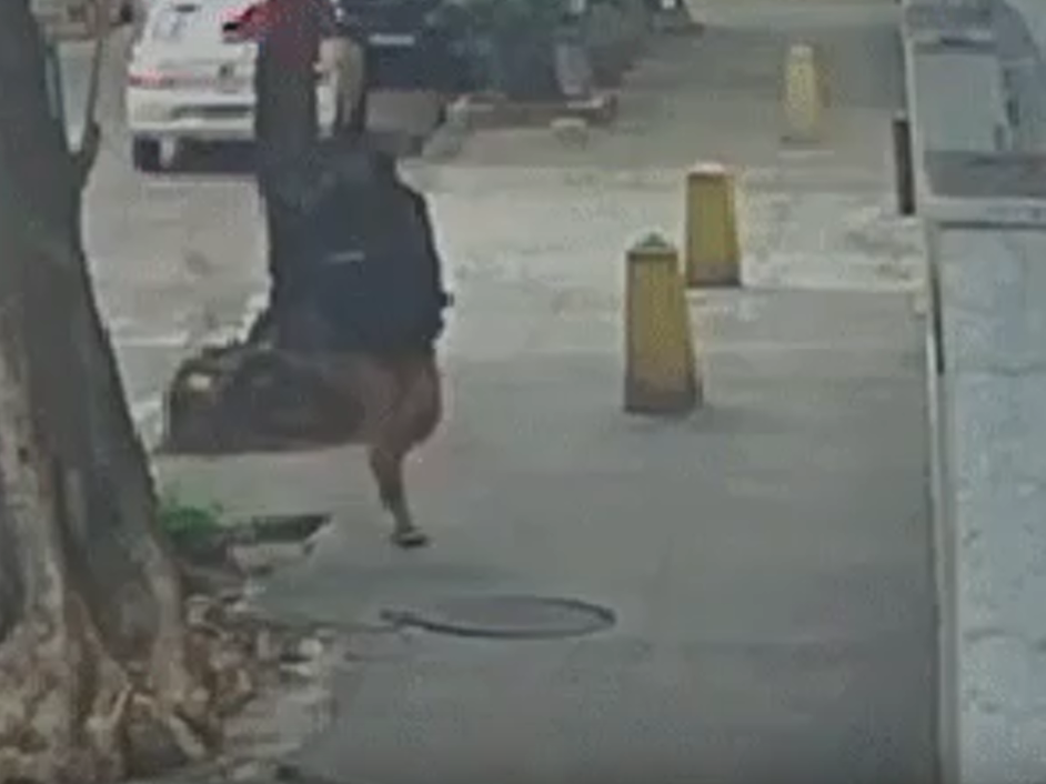 Mulher cai em bueiro na Zona Norte do Rio; Vídeo