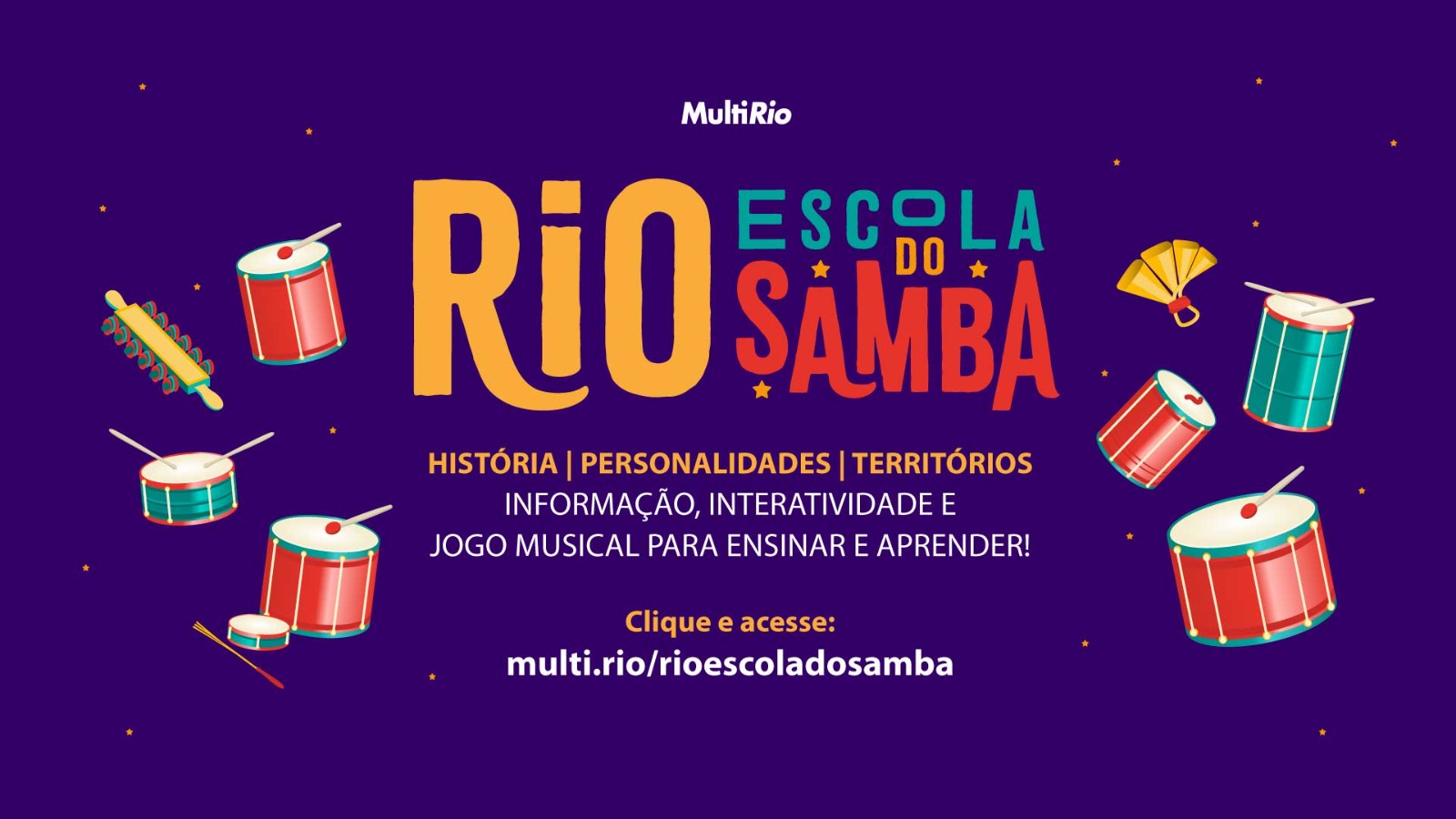 MultiRio lança 'Rio, Escola do Samba', projeto que conecta educação, cultura, território e carnaval