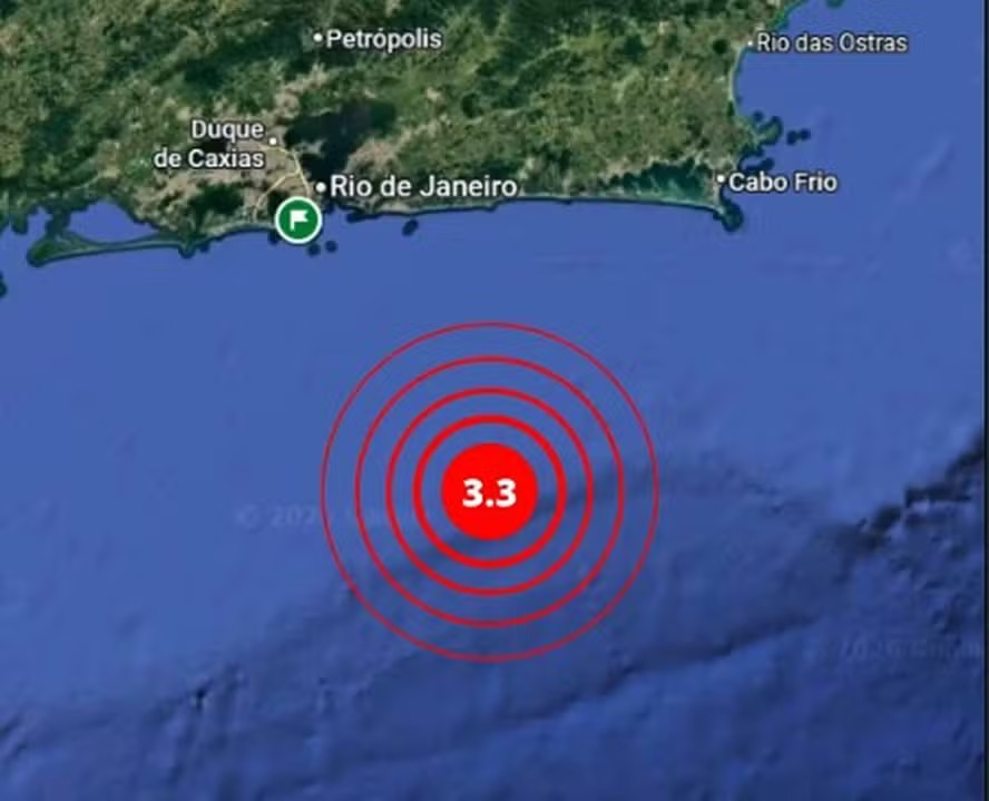Tremor de 3,3 de magnitude é registrado no litoral de Maricá