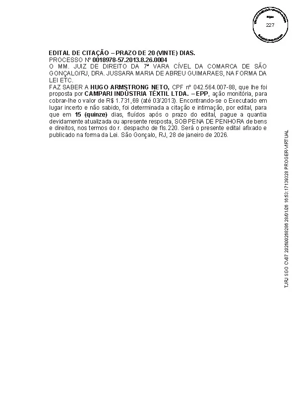 EDITAL DE CITAÇÃO