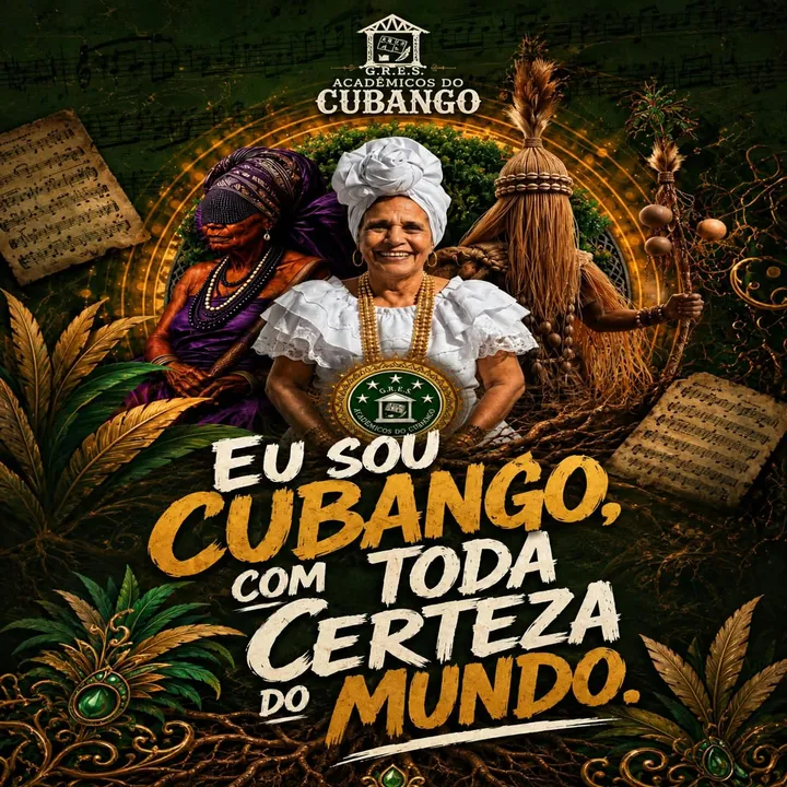 Cubango apresentará um enredo dedicado a Tia Preta, nome pelo qual ficou conhecida Francina da Silva Soares, uma das figuras mais importantes da história da agremiação, fundadora e presidente da Ala das Baianas