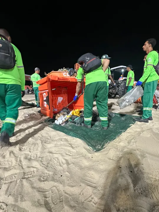De acordo com o setor operacional da Clin, foram recolhidas 7 toneladas de resíduos durante o festiva
