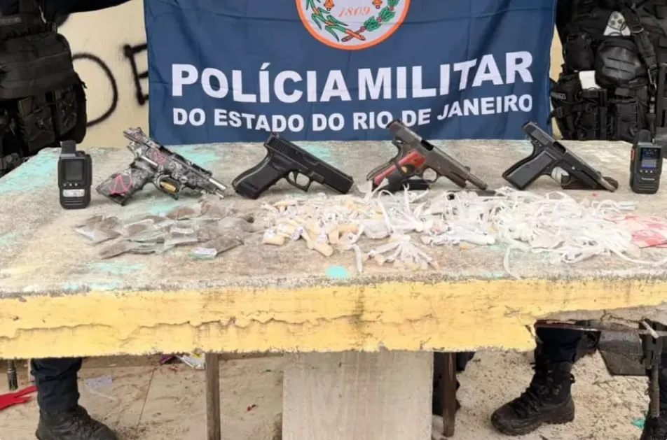 Material apreendido durante a ação