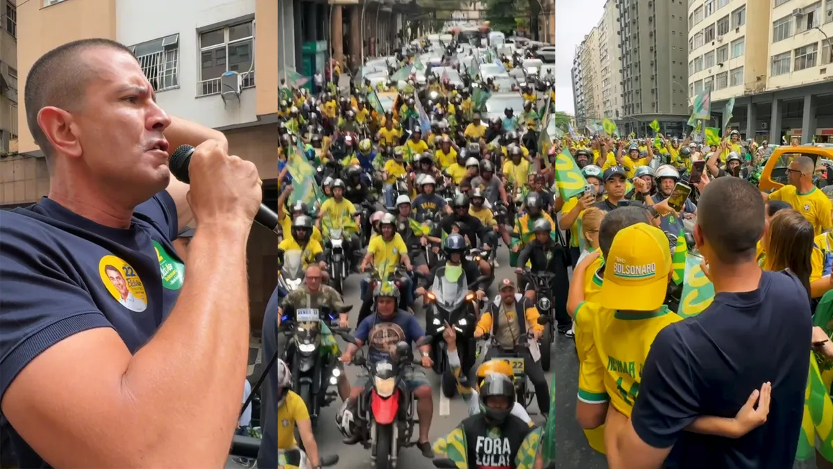 Douglas Ruas faz carreata em Niterói em apoio a Flávio Bolsonaro