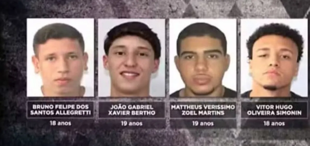 Além dos quatro adultos condenados, um adolescente envolvido no caso teve a internação determinada pela Justiça por seis meses
