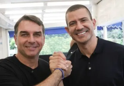 Flávio Bolsonaro e Douglas Ruas