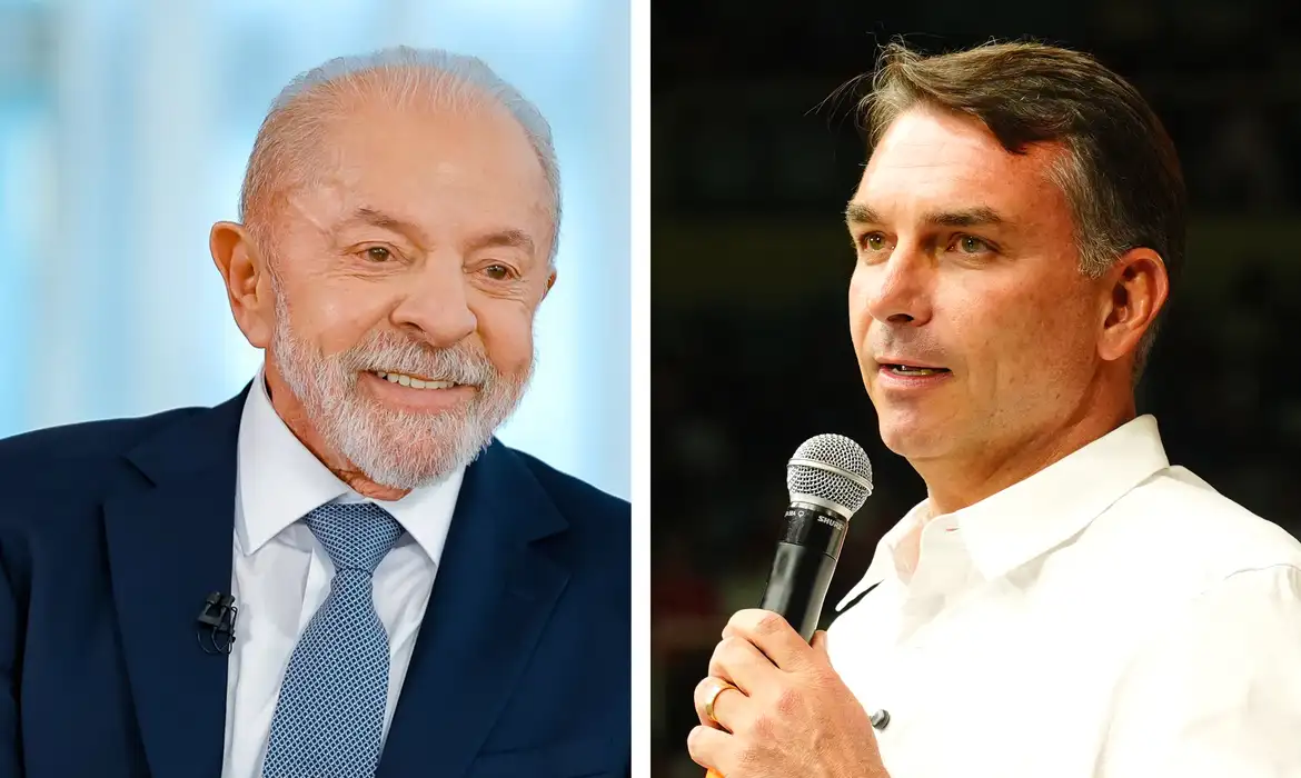 Considerando apenas os votos válidos, que excluem brancos, nulos e indecisos, Flávio Bolsonaro registra 52%, enquanto Lula tem 48%