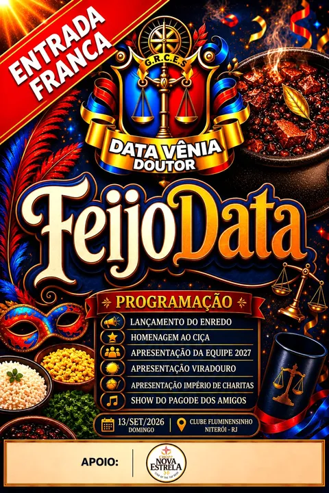 O evento começa a partir de 13 horas e será realizado hoje, no Clube Fluminense Atlético Clube, popularmente conhecido como Fluminensinho