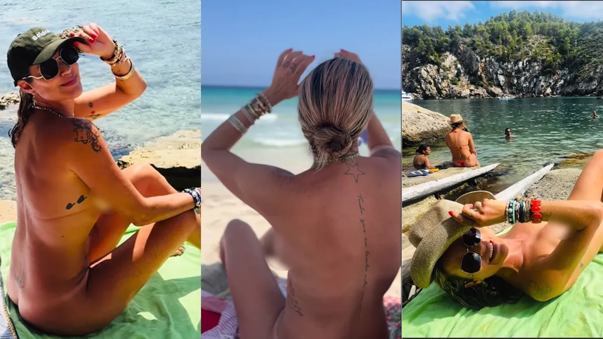 Nua, Luana Piovani aproveita dia de praia em Ibiza