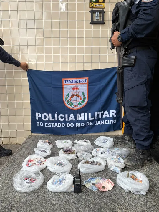 Material apreendido pela PM