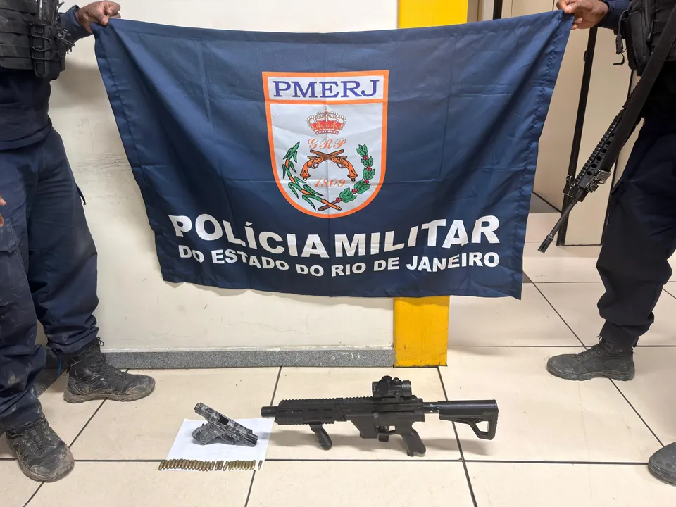 Material apreendido pela polícia militar