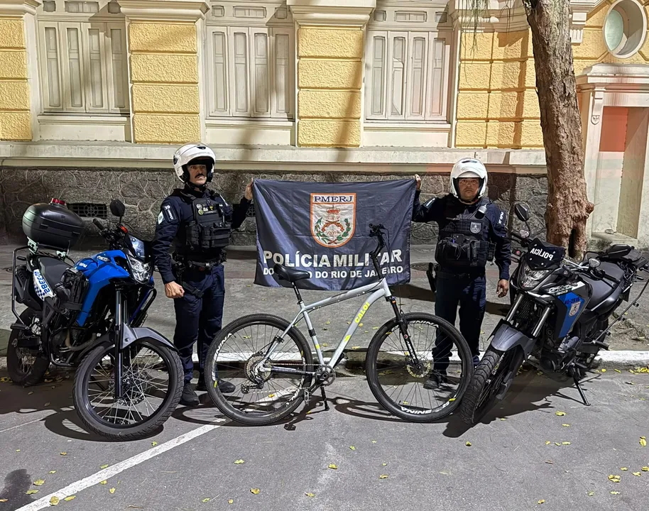 Bicicleta recuperada por policiais militares