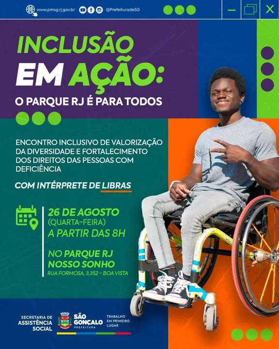 São Gonçalo promove evento inclusivo no Parque RJ Nosso Sonho nesta quarta-feira (26)