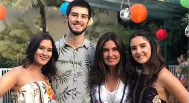 Laura, Beatriz e Vinícius, os três filhos de Fátima com o jornalista William Bonner