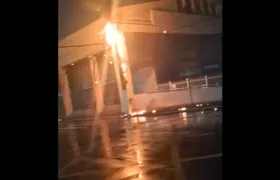 Incêndio em poste durante a madrugada foi responsável pela falta de energia em Niterói
