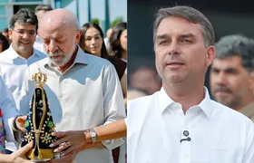 Lula e Flávio Bolsonaro participam de missas no Dia de Nossa Senhora Aparecida em Brasília