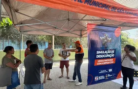 São Gonçalo orienta moradores da Nova Grécia em simulado da Defesa Civil