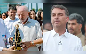 Lula e Flávio Bolsonaro participam de missas no Dia de Nossa Senhora Aparecida em Brasília