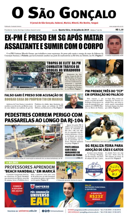 Imagem ilustrativa da imagem Edição do dia 10 de julho de  2019