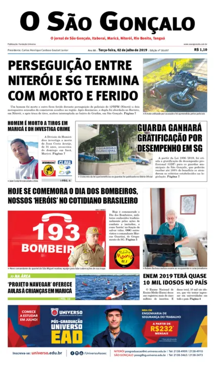 Imagem ilustrativa da imagem Edição do dia 2 de julho de  2019