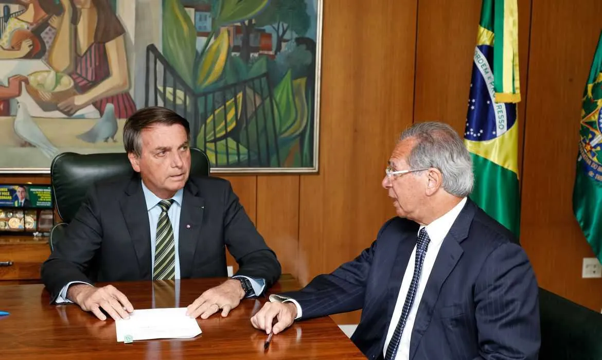 Bolsonaro e Paulo Guedes, ministro da Economia