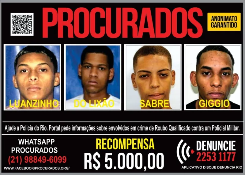 Imagem ilustrativa da imagem Portal pede informações sobre acusados de morte de PM