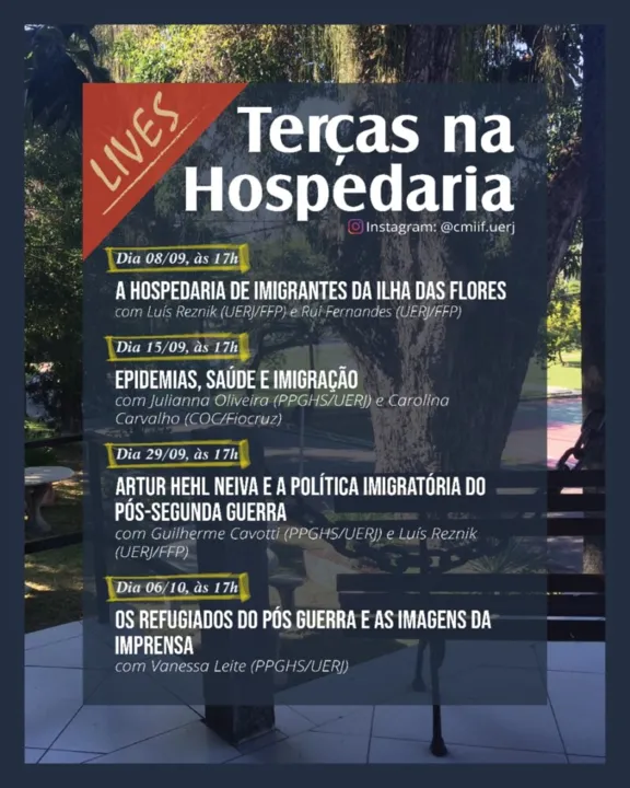As lives ocorrerão a partir das 17h
