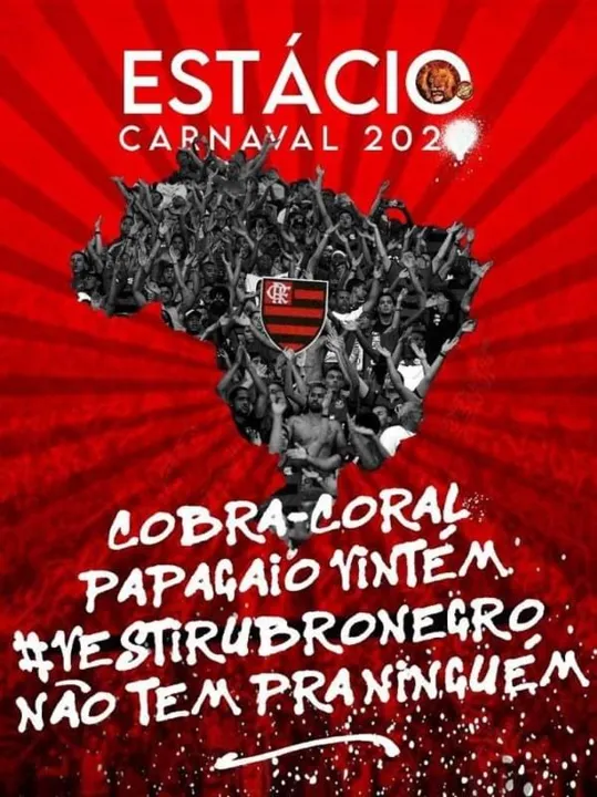 Imagem ilustrativa da imagem Estácio de Sá irá reeditar enredo em homenagem ao Flamengo no próximo carnaval