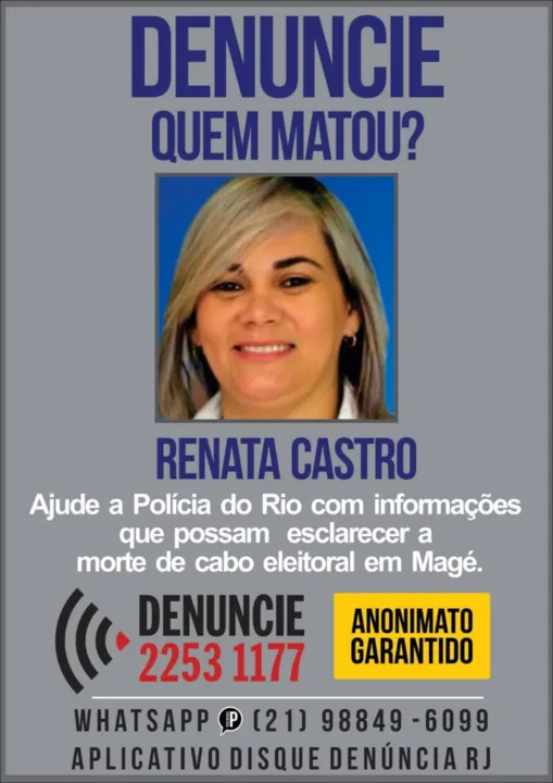 Imagem ilustrativa da imagem Portal dos Procurados pede informações sobre os envolvidos na morte de cabo eleitoral, em Magé