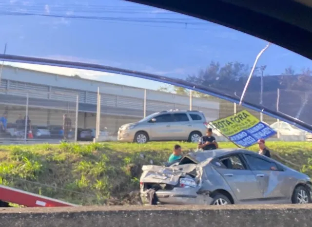 Acidente gerou congestionamento