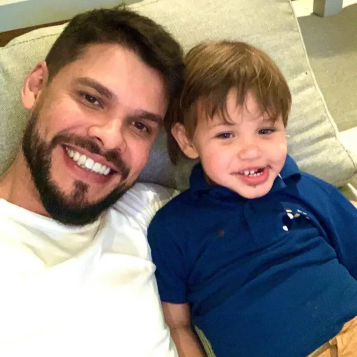 Alexandre Suita e Samuel, filho de Gusttavo e Andressa